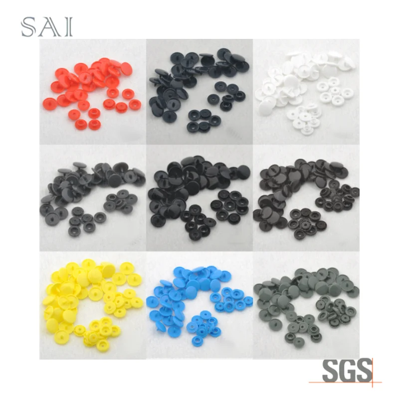 New Style Colorful Inventory Plastic Snap Button