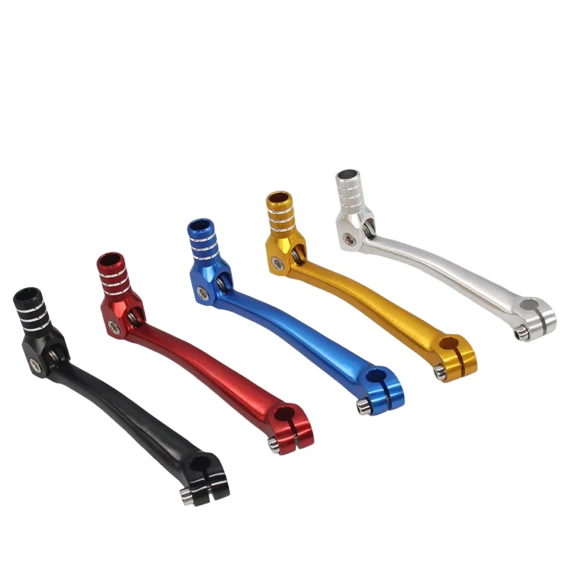 Wholesale factory price custom forging motorcycle shift lever die casting PVD color plating aluminium motorbike shift lever