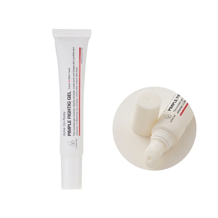 Empty Gel White Plastic Cosmetic Container Eye Cream Tube Packaging with Ceramic Applicator
