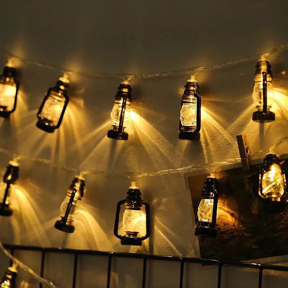 4M 20LED Halloween kerosene lamp Indoor Night Garden Programmable Lights Holiday Led Light String