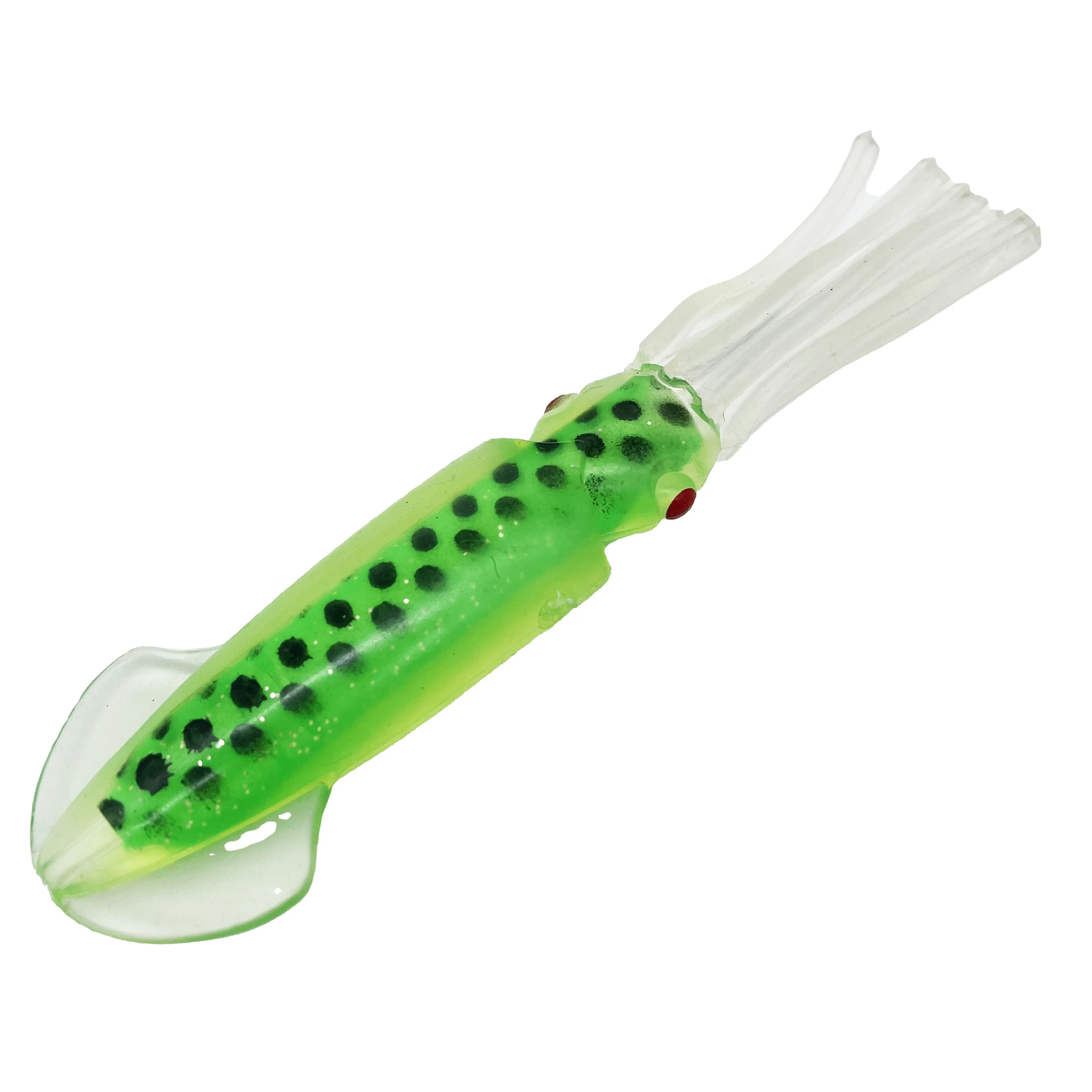 Wholesale Deep Sea Commercial Fishing UV Soft Glowing Squid Lure