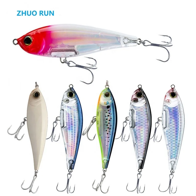 ZHUO RUN 3D INSHORE TWITCHBAIT 90mm 18g Slow Sinking Pencil Fishing Lures Saltwater Pesca Artificial Bait Twitch Fish Baits