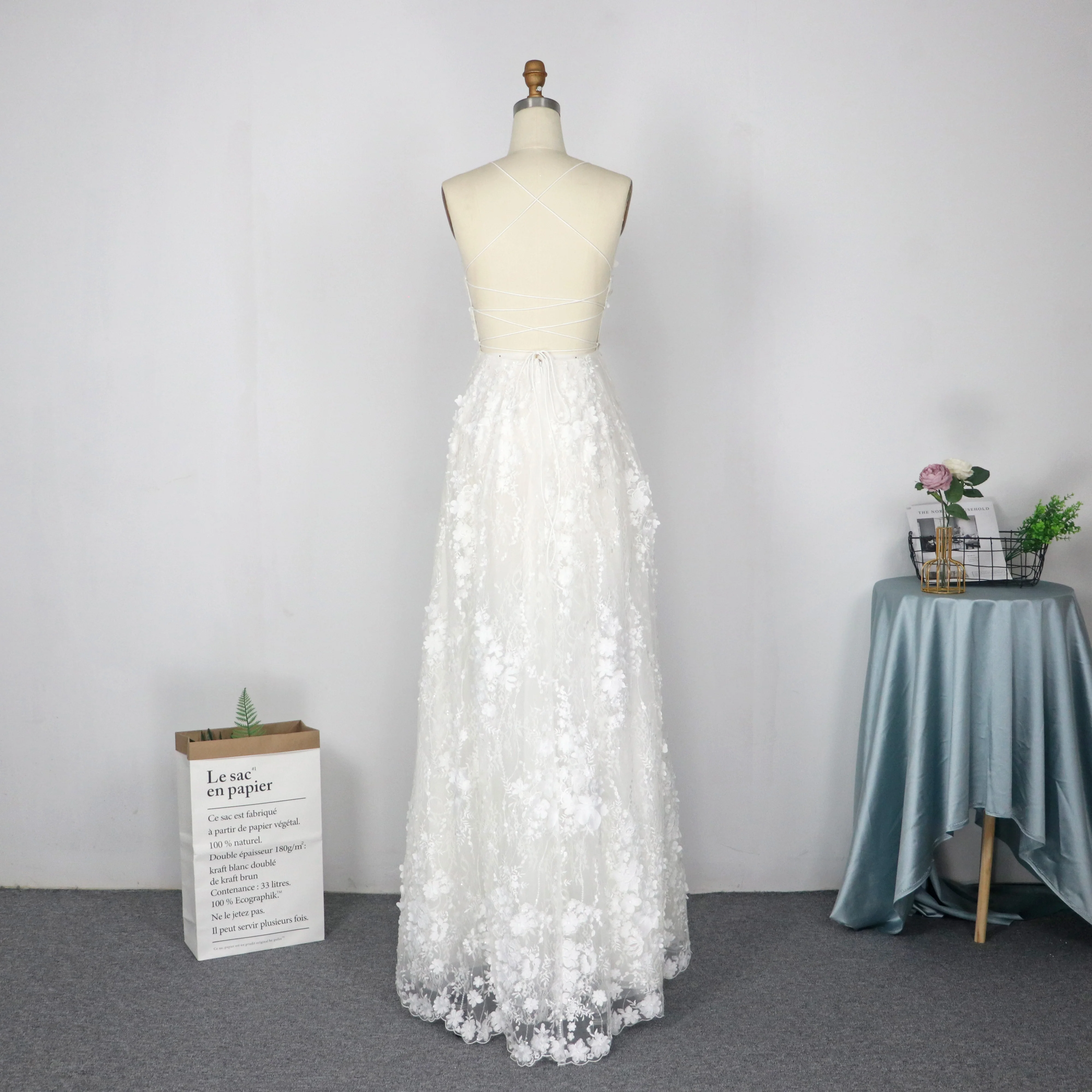 Горячая Распродажа красивое цветочное кружевное вечернее платье с открытой спиной