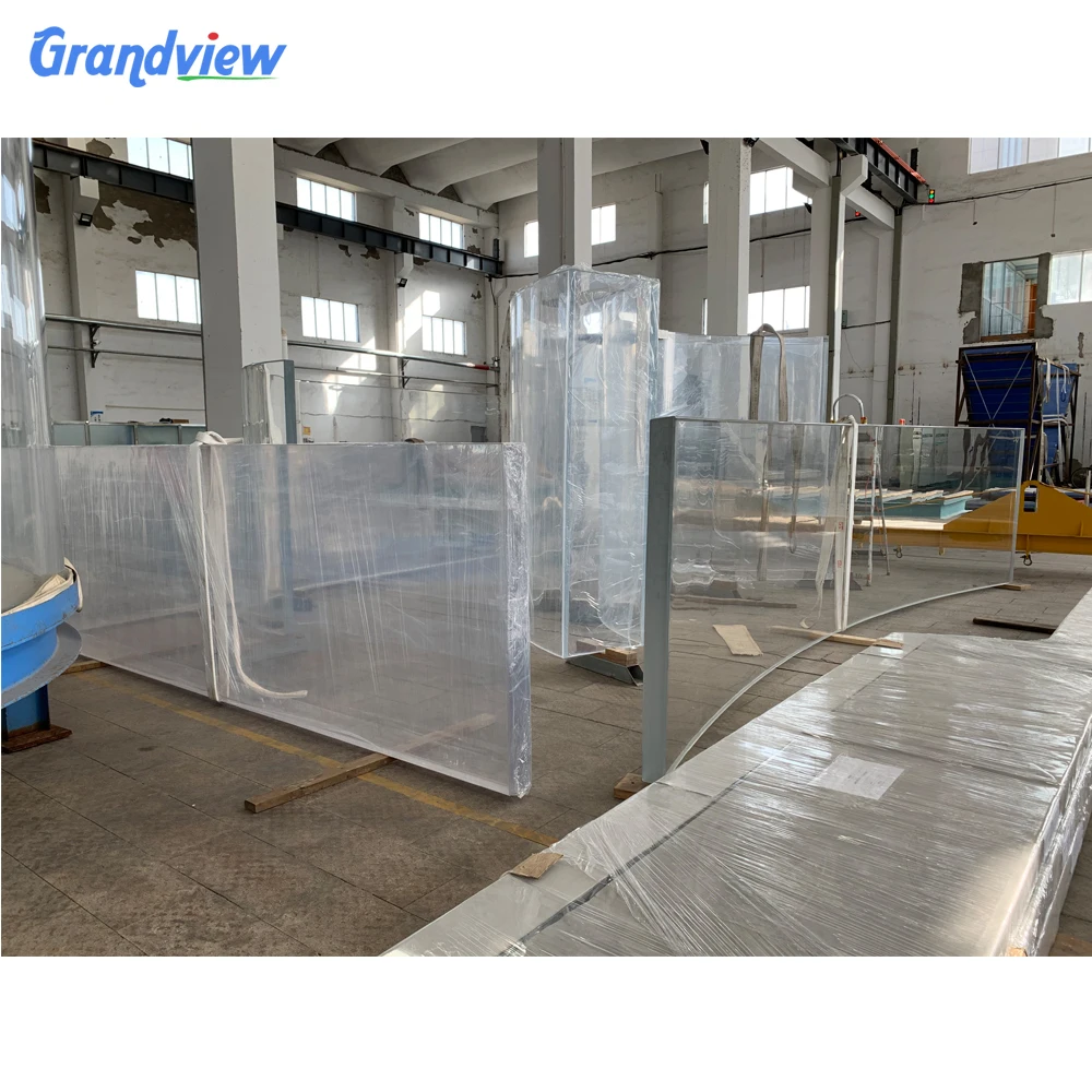 30-300mm Anti UV Clear Plastic Sheets Acrylic Glass Wall For Swimming Pool