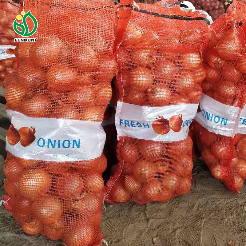 Export China Red Onions 20kg mesh bag 40-60mm