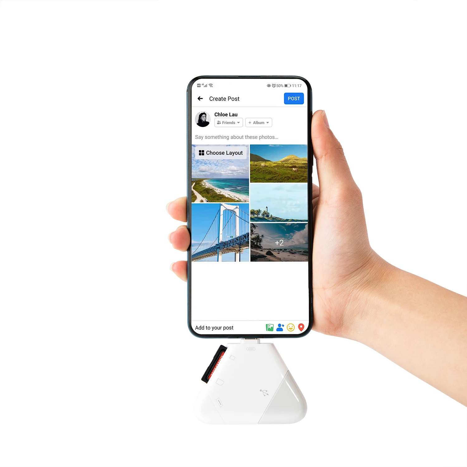 3 in 1 usb type c lighting fast SD TF otg tablet mobile phone magnetic card reader