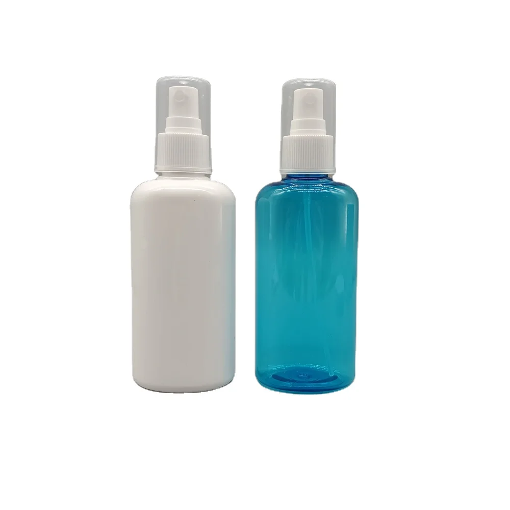 Flat Bottle 180ml Recycled Empty Lotion Pump Packaging Spray Recycled Plastic Bottles Empty for Sale White Cap