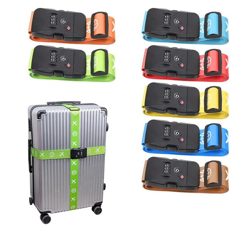 TSA lock  password buckle combination lock luggage strap adjustable cargo buckle strap