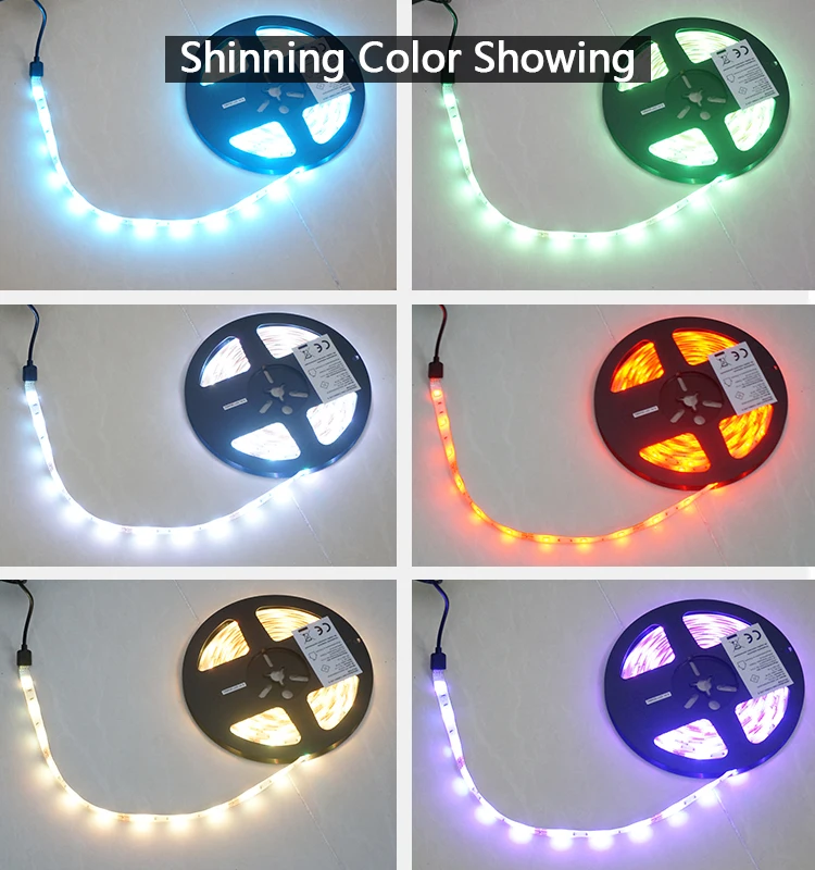 
5M LED Strip Light RGB with Music Sensor SMD5050 DC12V 