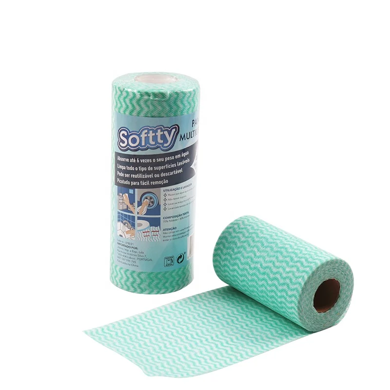 40 шт. Нетканая ткань экологически чистая микрофибра одноразовая ткань рулон упаковка волнистый узор