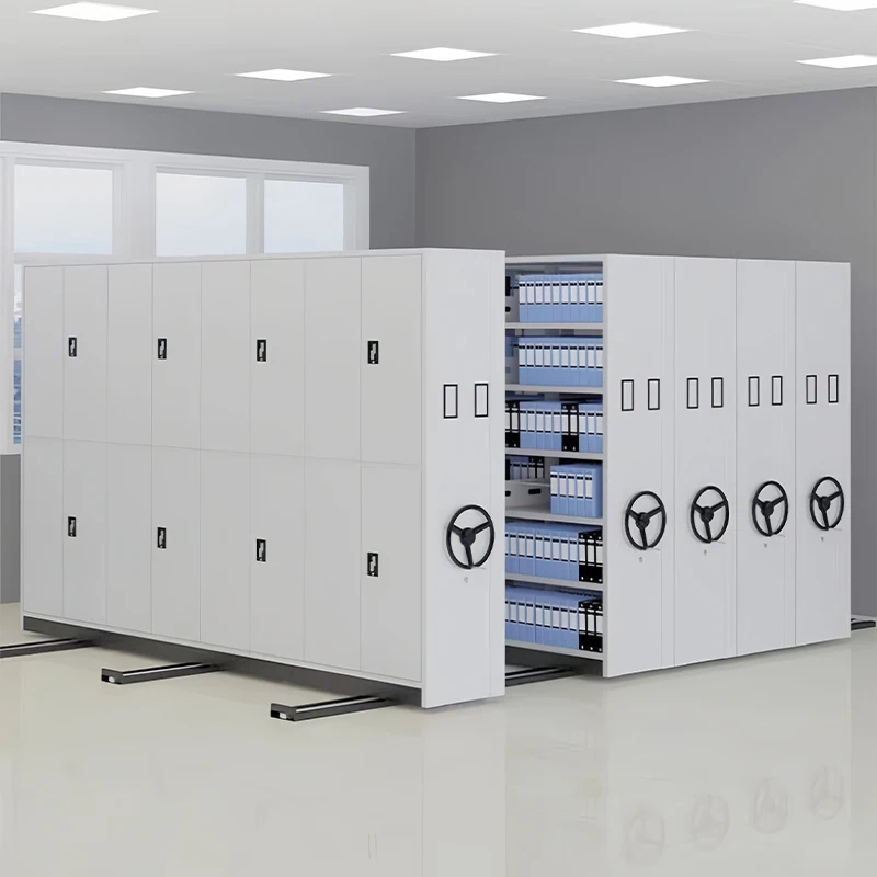 Commercial office furniture Custom Intelligent Compactor Mobile shelving System Storage Archive Filing Cabinet