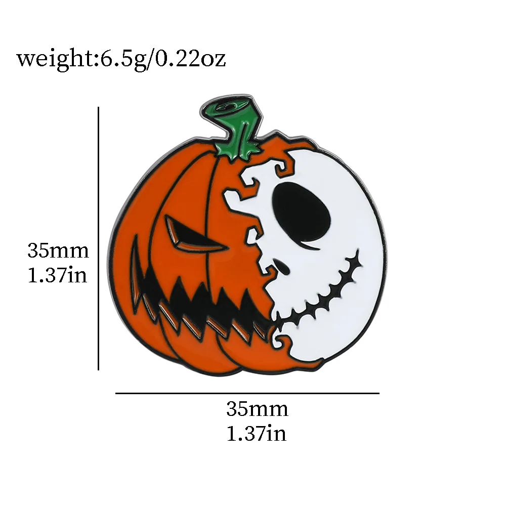 17 New Style Scared Black Style Hallowm Metal Pins Wholesale Cartoon Alloy Enamel Skeleton pumpkin Brooch for Clothing