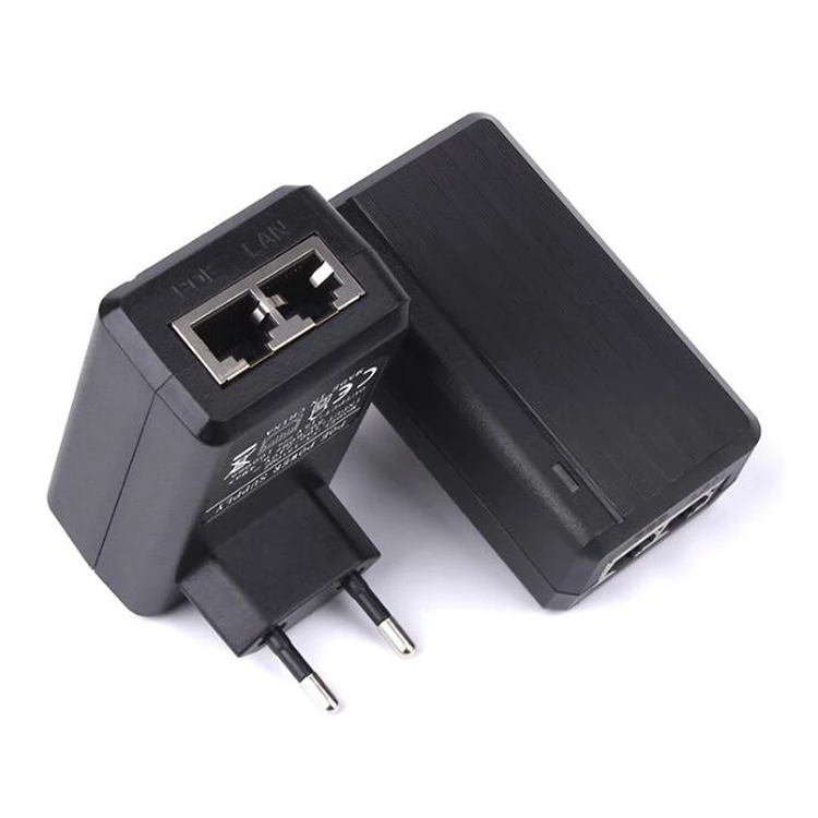 
ac dc wall power adapter 10/100/1000Mbps 48v 0.5a 24v 1a intertek poe injector power over ethernet 