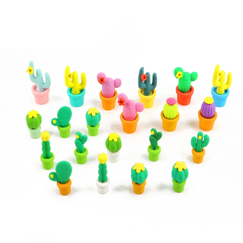Soododo Promotion Gift School Supplies Kids Toy Stationery Cactus Eraser