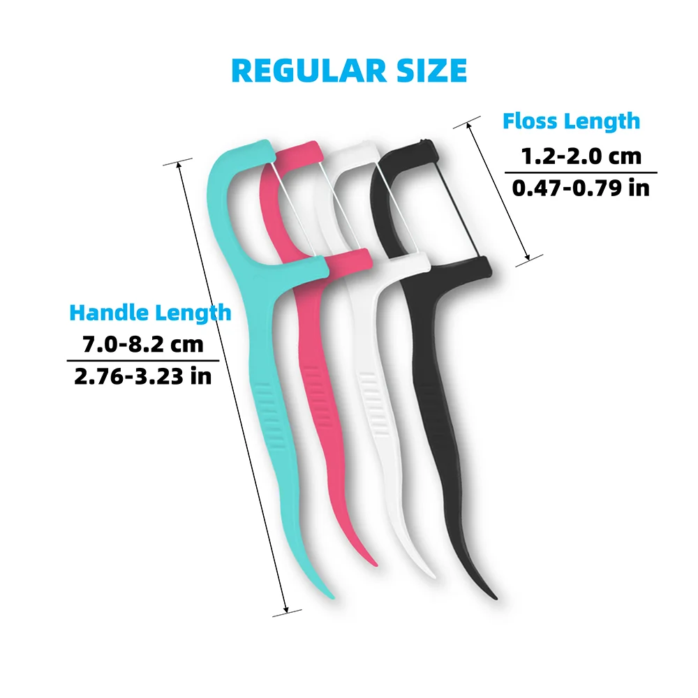 Custom Printed Free Sample Mango Single Picker Colored Tooth Cleaning Eco Manufacturer Dental Floss Picks With Nylon