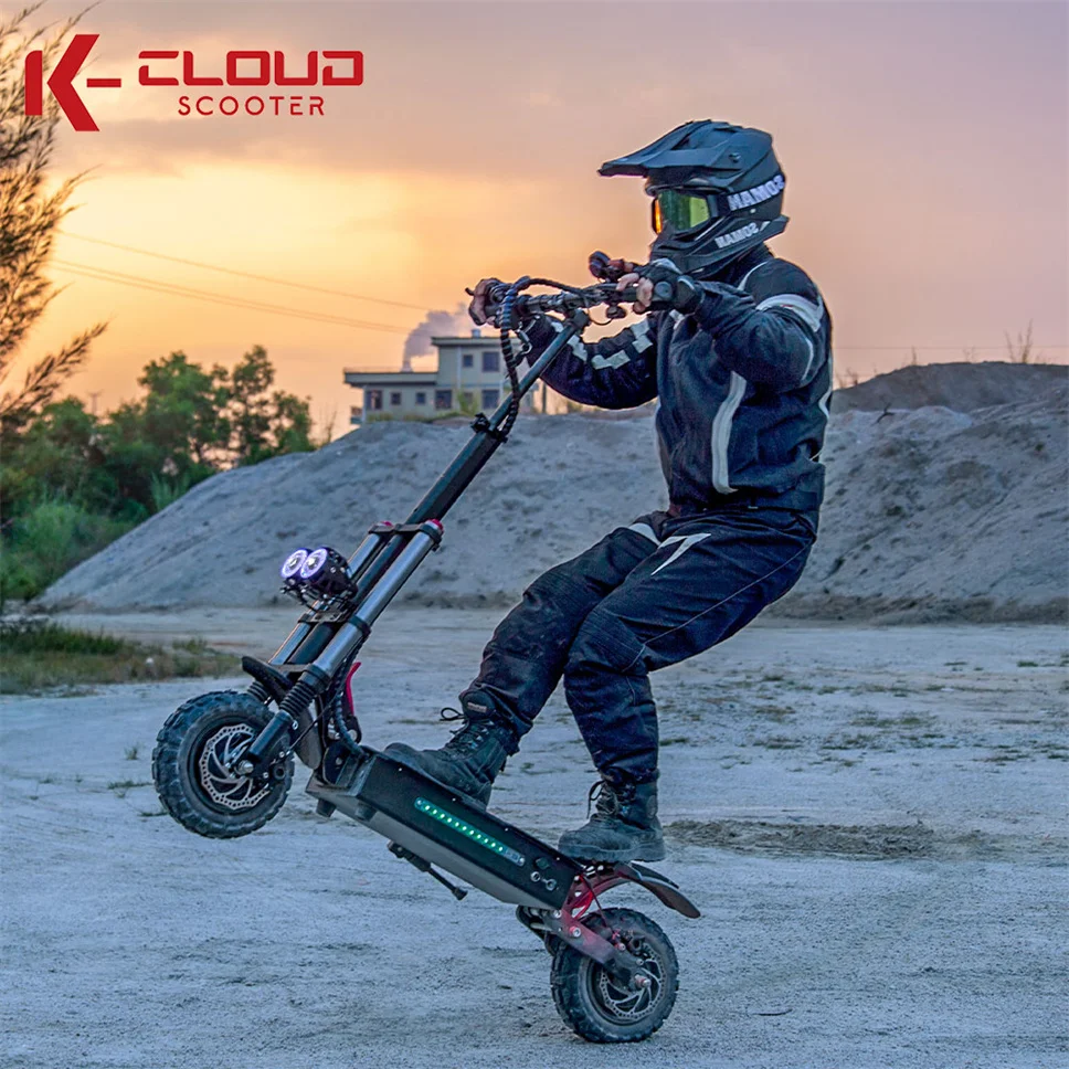 Security EU US AU Warehouse 5600W 6000W Dual Motor 11 Inch Offroad 60V Electric Scooter Portable Electronic Scooter