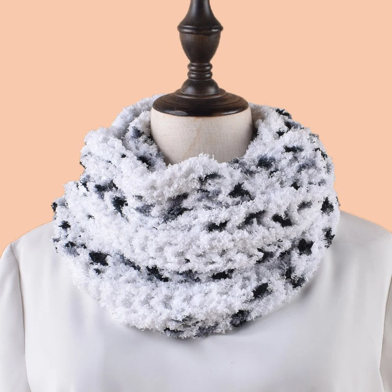 QL Factory winter wholesale knit warm scarf colored neck scarf men women warm infinite neck circle loop women scarf