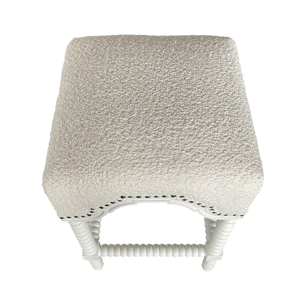 HL592W Antique Upholstered Wooden Barstool Chairs Bar Chair Wood