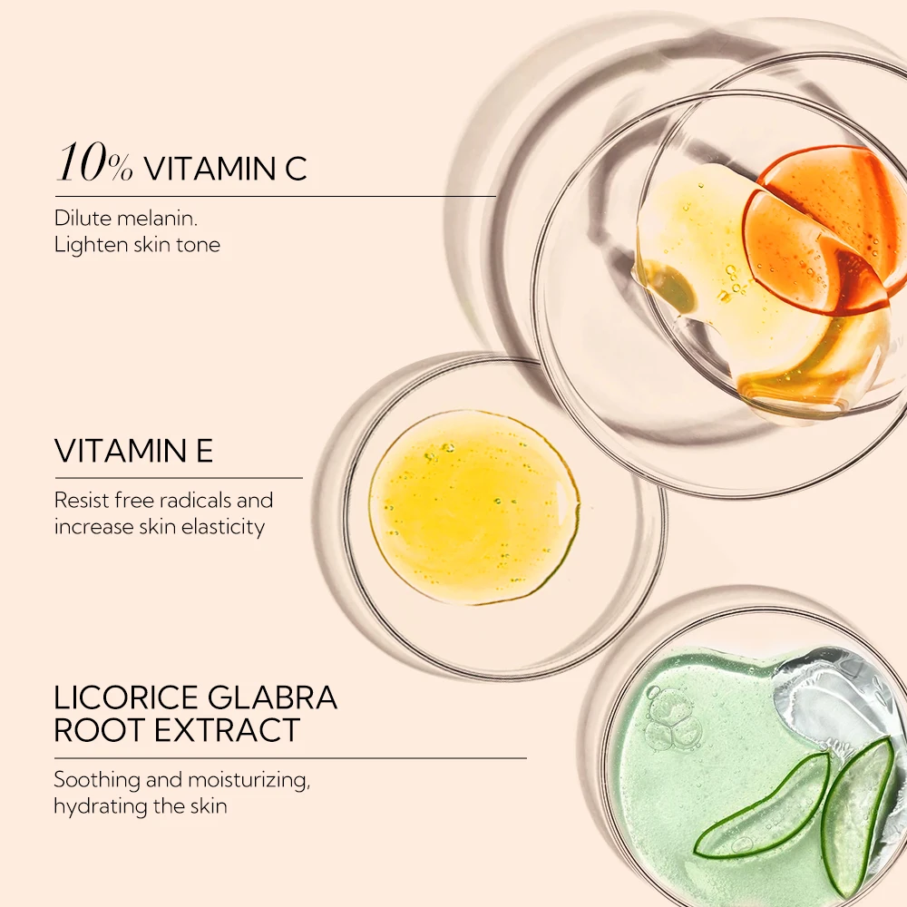 LANBENA New Vitamin C Face Serum Anti Aging Dark Spot Facial Serum Vit E Skin Care 30ML