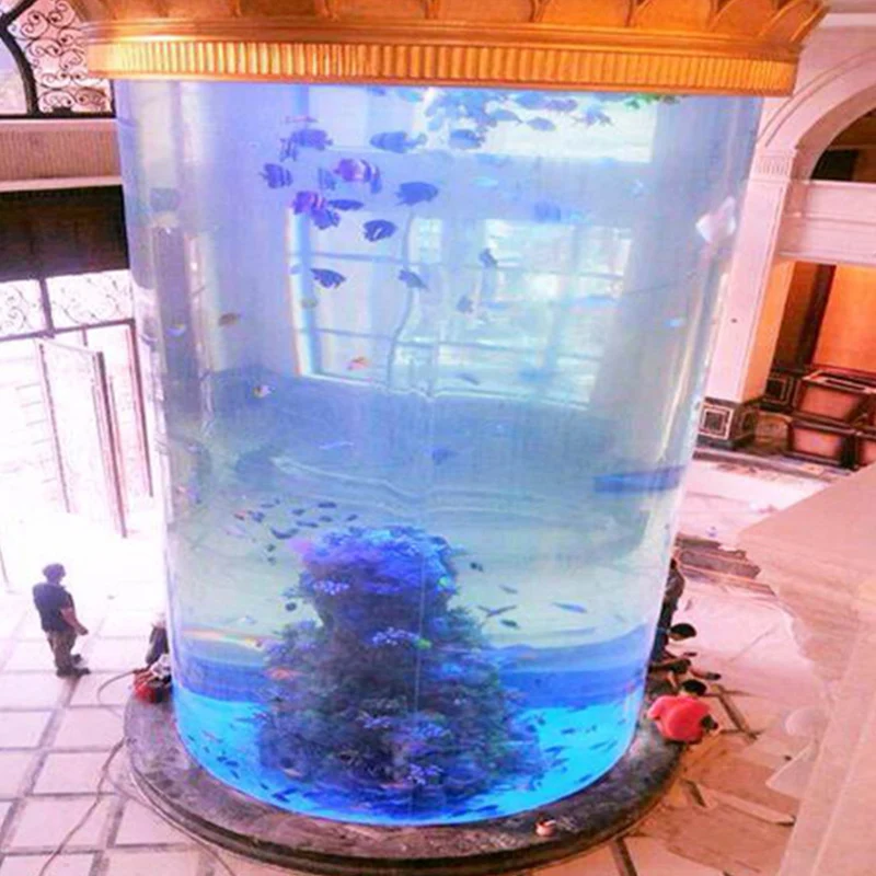 China Factory Luxury Design Customized Large Acrylic Vertical Aquarium