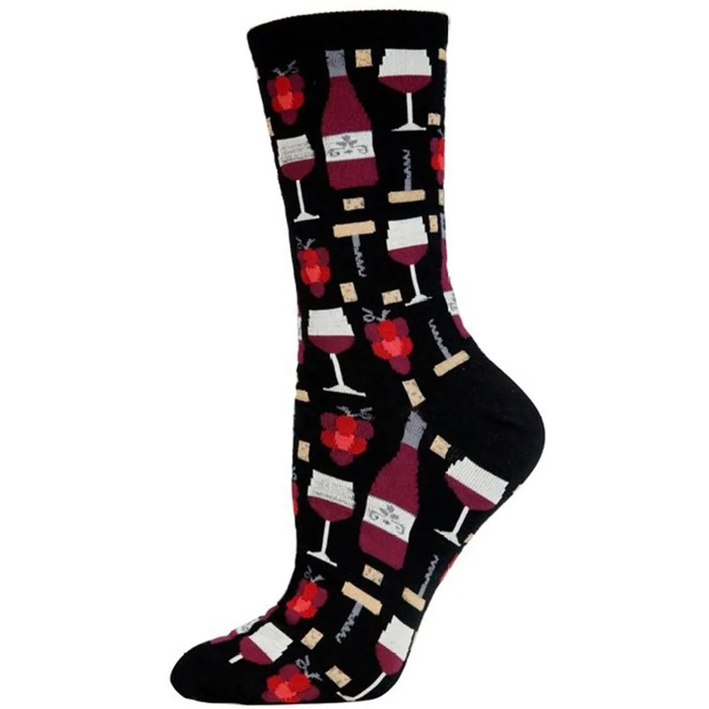 OEM Novelty Luxury Red Wine Socks for Women