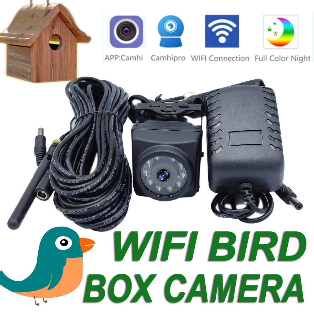 WIFI BIRD BOX CAMERA 5MP 2MP Waterproof IR Night Vision IPC Suit KIT Watch Live or Recorded Footage of Nesting Birds Using