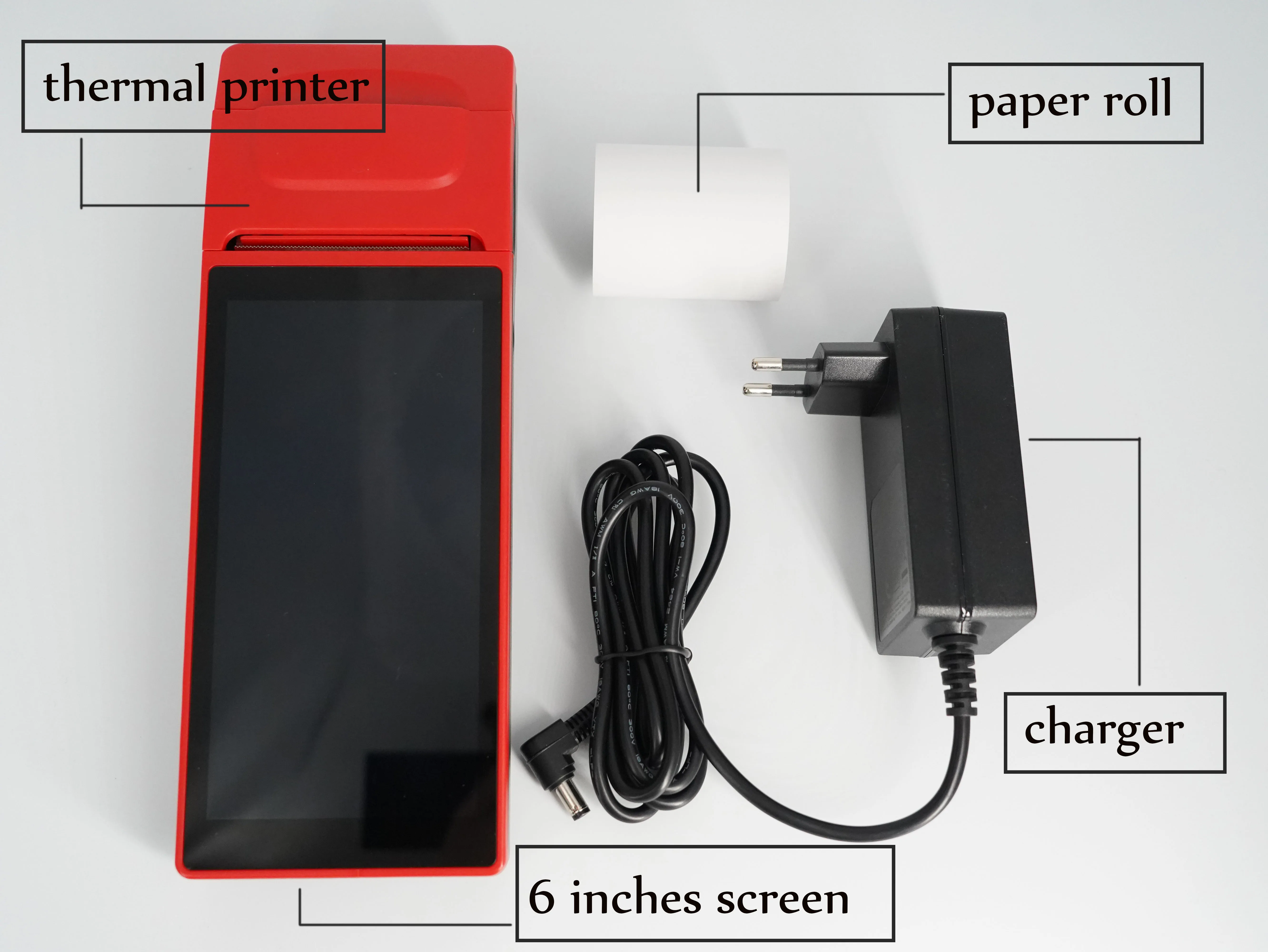 Android 10 POS Wifi 4G Terminal 6 inch Touch Screen Smart POS System with Restaurant Software