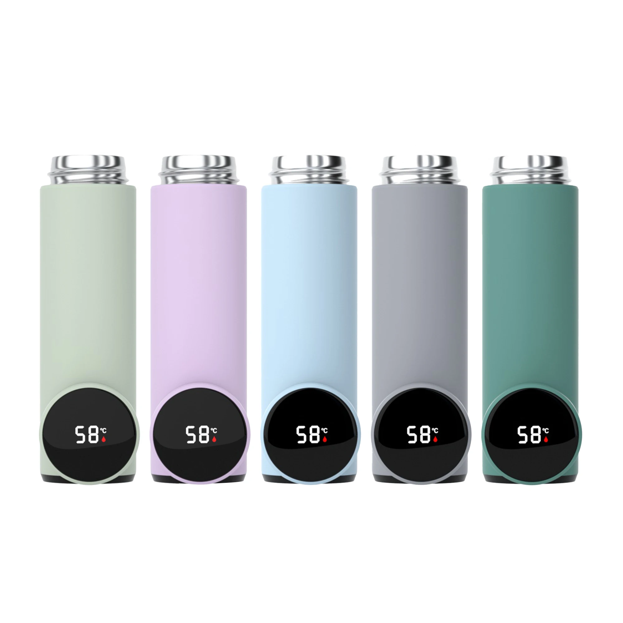 Smart LED Temperature Display Metal Insulation Water Bottle Thermos Cup Stainless Steel Intelligent Vacuum Flask