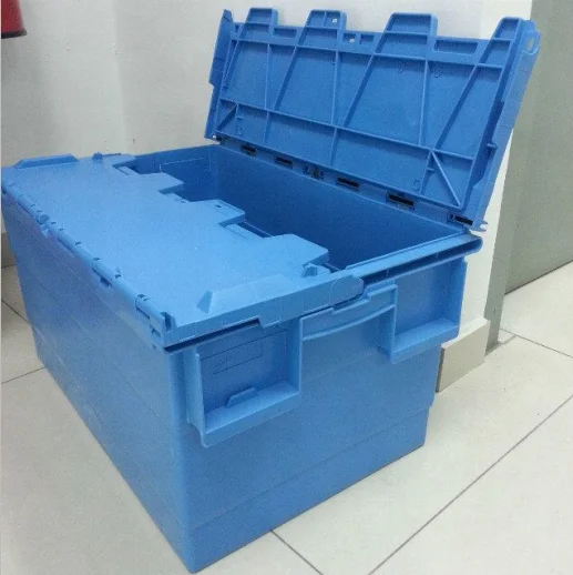 Longshenghe Factory Directly Sell Black Plastic Moving Collapsing Folding Crate