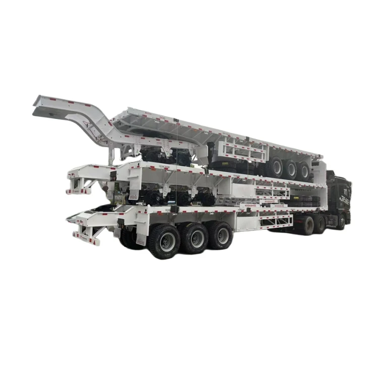 China Factory Heavy Duty Full Cargo Trailer High Strength Full Thickness Drop Deck Semi Trailer for Sale in Mongolia
