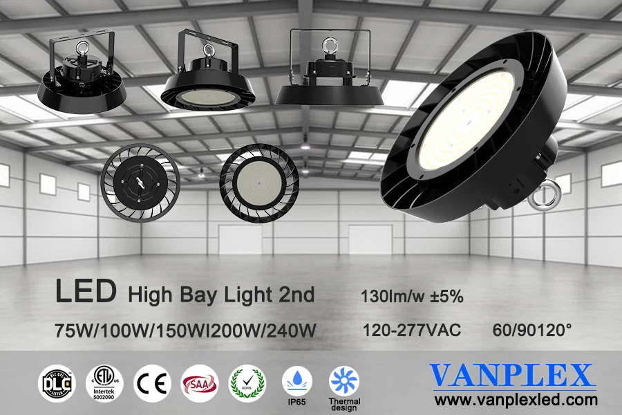 Vanplex круглый светодиодный подвесной светильник типа high bay Освещение 200w 30000lm со