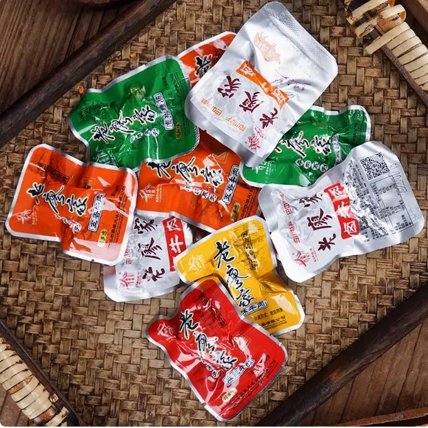 Wholesale Beef Jerky Meat Snacks in Spicy Flavor Beef Sausage in Bag and Box Packaging