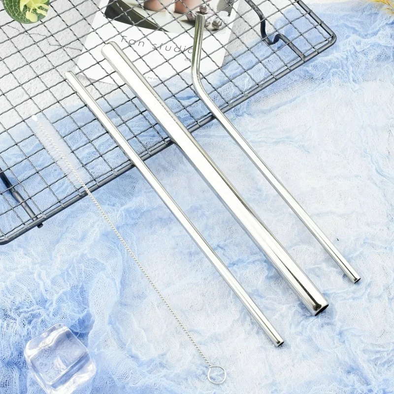 
Stainless Steel Straws with Case Personalized Metal Straws Steel Drinking Straws 