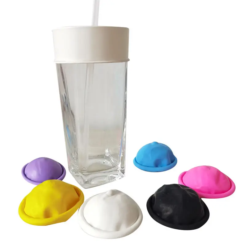 2022 Tiktok Custom Color Logo Drink Cup Cover Latex Perfume Cup Condom Cup Lid Cover Glass Silicone Drink Cover