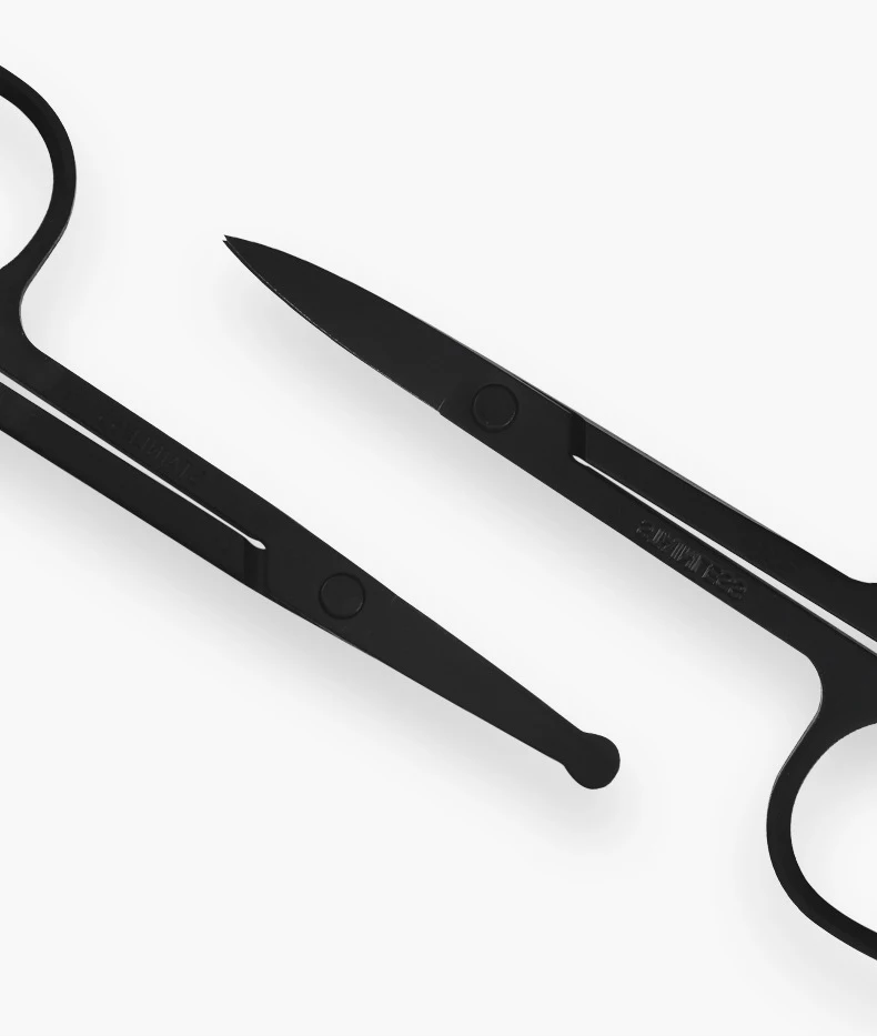 Curved and Rounded Safety Tip Facial Hair Small Eyebrow Grooming Scissors for Men Women - Eyebrow, Nose Hair, Mustache