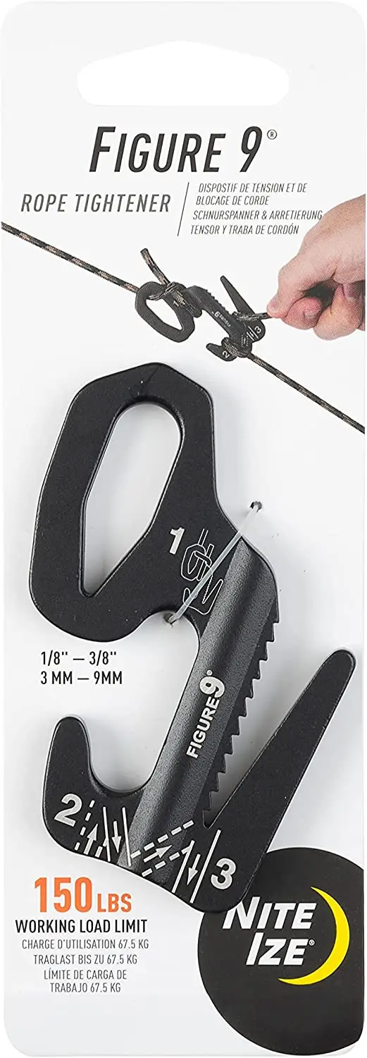 9-type aluminum alloy luggage packing hook, bundling hook, tent wind rope buckle large