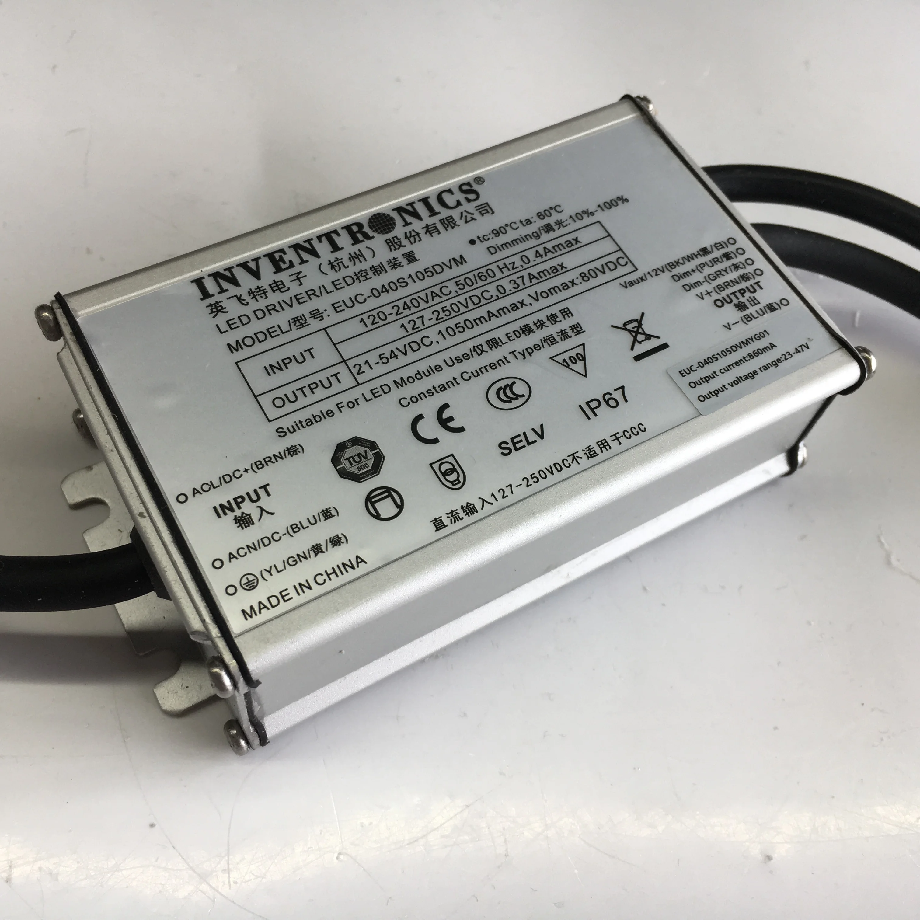inventronics euc led driver 40 w led driver 530ma street light driver