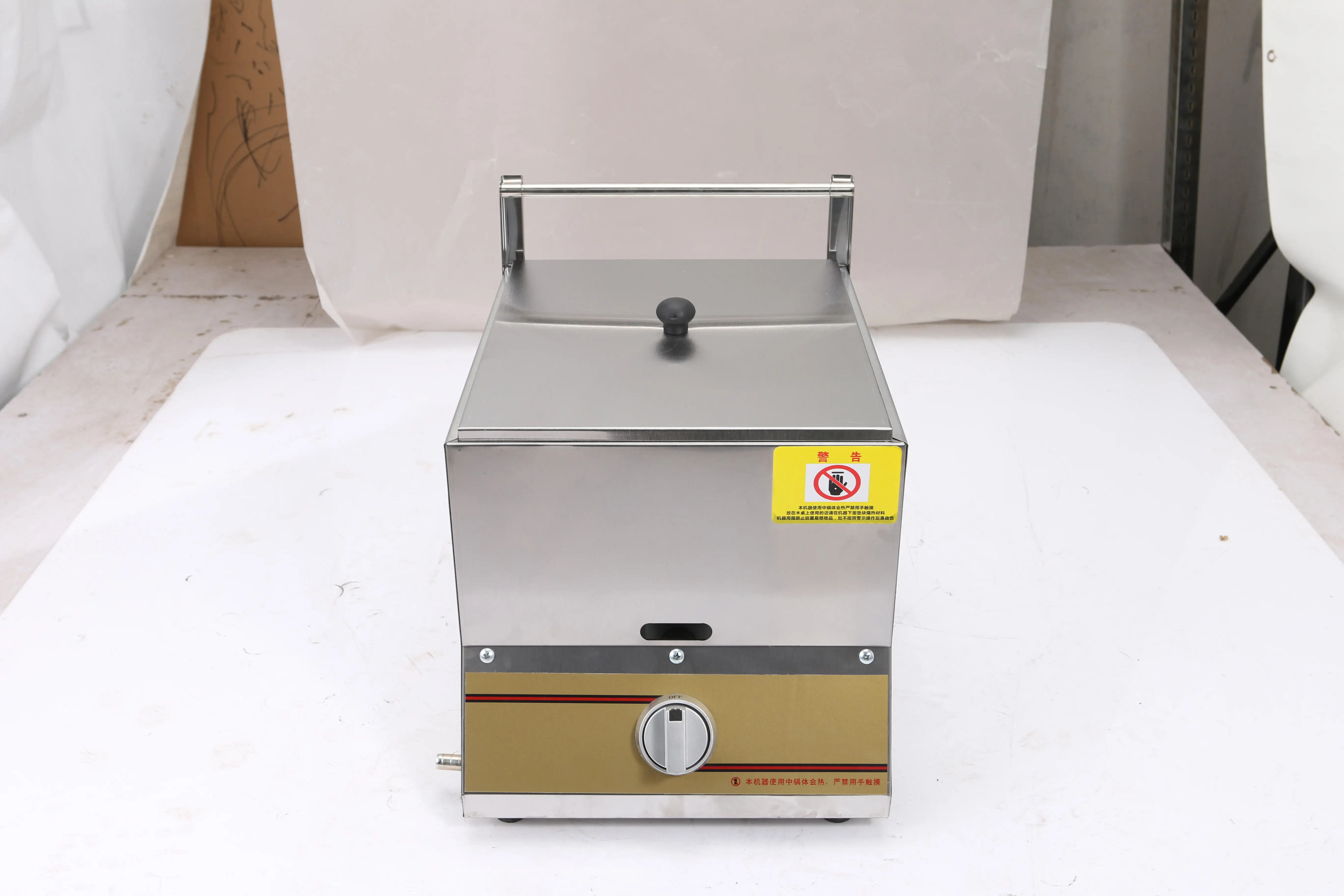 small business 1 tank Chicken gas deep fryer chips deep gas burner fryer machine commercial stainless steel fryer temp control