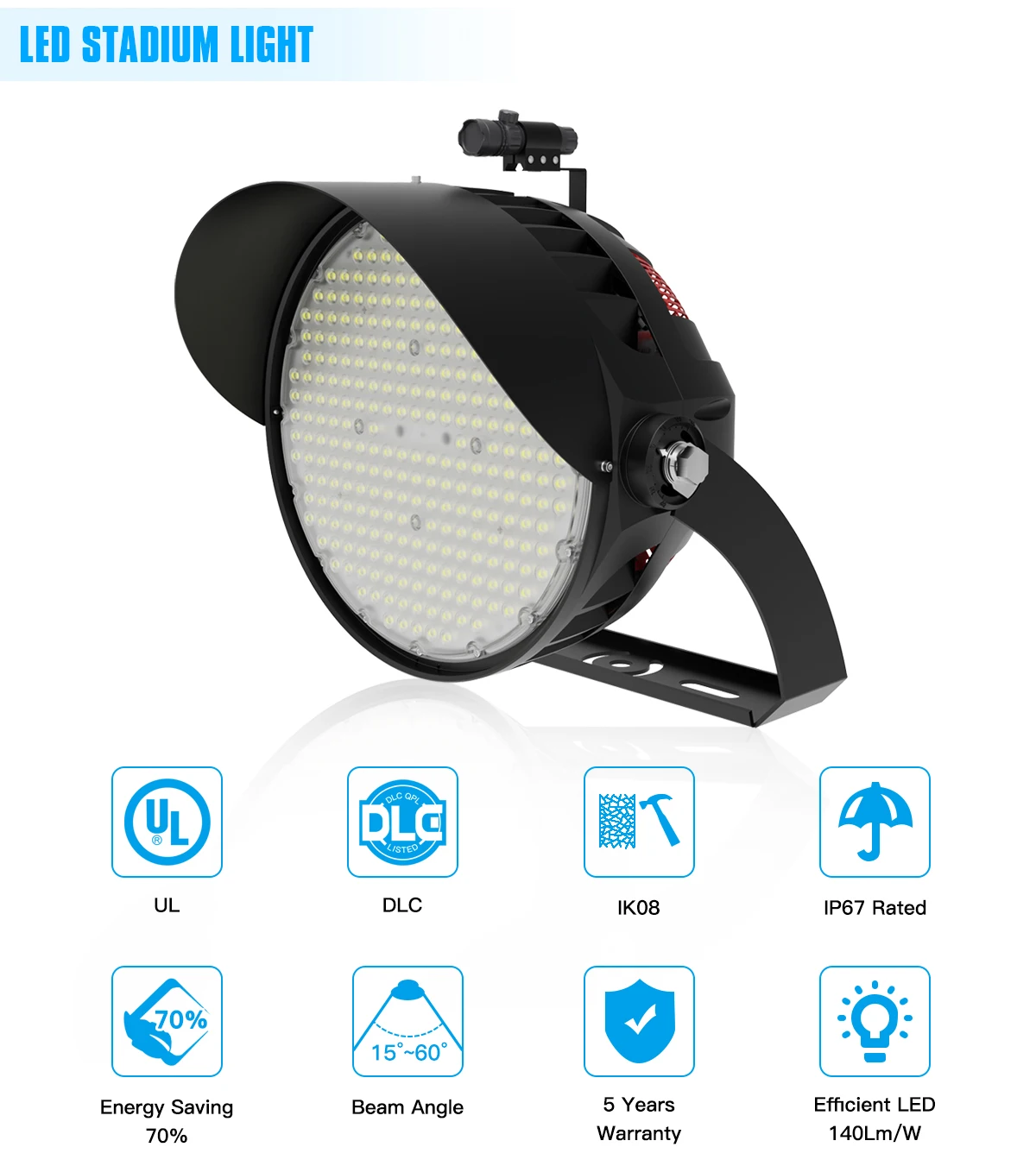 Stadium lights Us Stock Mini Sports Poles IP65 Lighting New Football Field Stadium 500w 600w Led High Mast Light