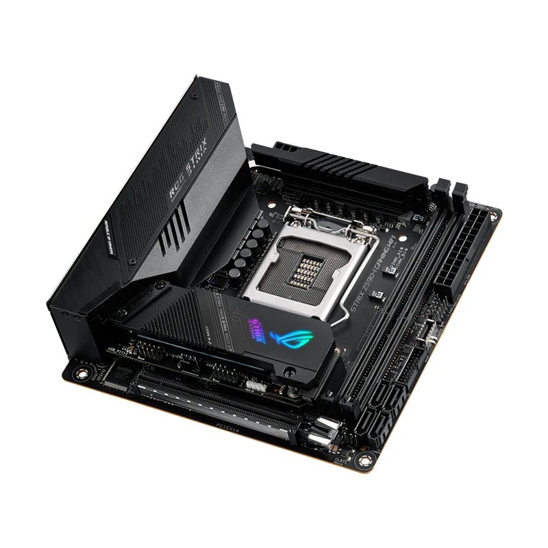 Для ASUS ROG STRIX Z590-I игровой Wi-Fi Z590 2 5 Gb Ethernet два M.2 слотов для карт с радиаторы мини-itx материнская плата