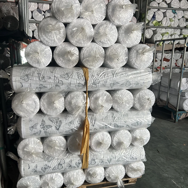 High Quality Cheap Price Plain Polyester Blackout Linen Stock Microfiber Fabrics for Curtain Bedding 220cm Fabric