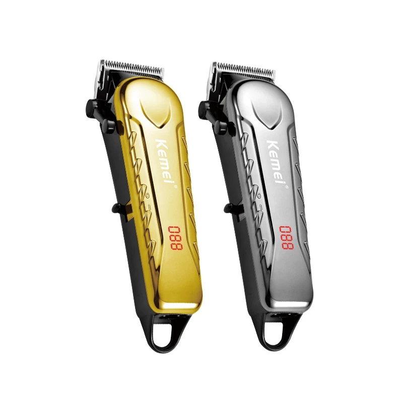  Kemei KM-119A новый регулируемый режущая головка Профессиональная Мужская машинка для стрижки шерсти у Светодиодный дисплей питания