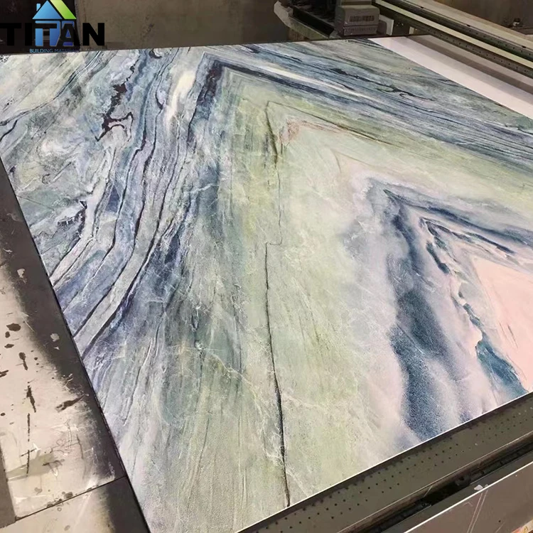 Artificial Marble Plastic Building Decor Uv Marmol Panel Pvc Marble Sheet