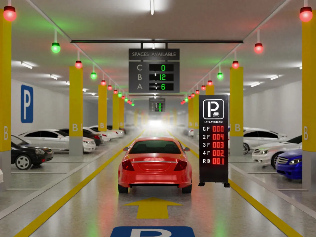 Ibeacon Parking Guidance Camera Smart Vehicle Parking Space Management System