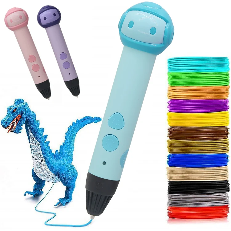 New Model Animal Best Christmas Kids DIY Gift Set OEM Wholesale 3D Pen Drawing PLA Filament 3D Pen 3D Printer Pen
