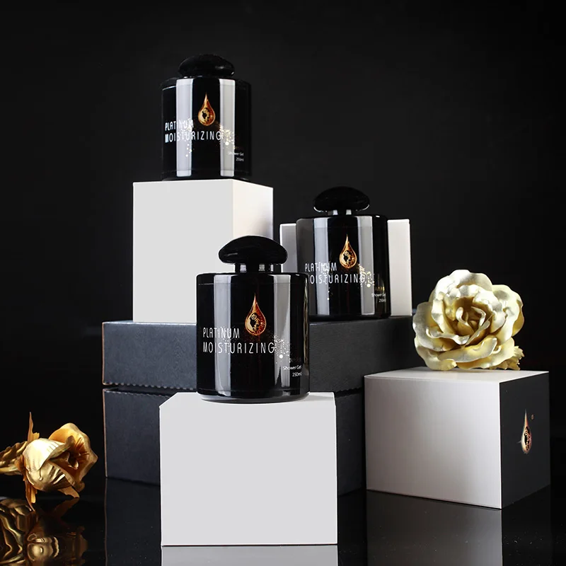 Domelay Luxury Shower Gel Customize Bottle Rose Lasting Fragrance Women Body Wash