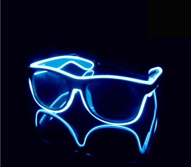 
Wholesale In Manufacturer Halloween Luminrous Glasses Party Glasses EL Cold Light Luminrous Glasses 3 Flash Mode 