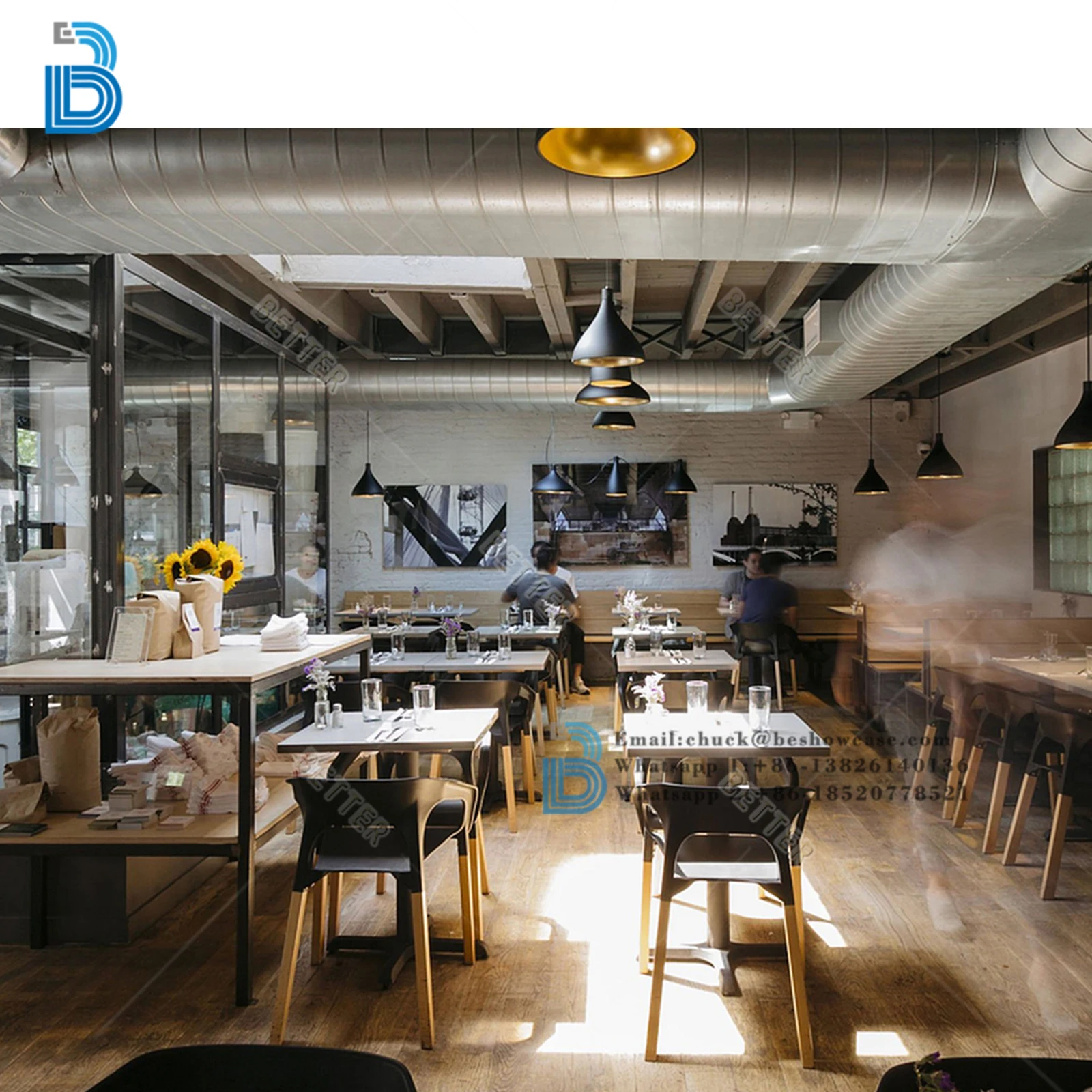 Coffee Counter Interior Design Display Furniture Bar Counter Wooden Cafe Shop Display Cabinets Customized Coffee Counter