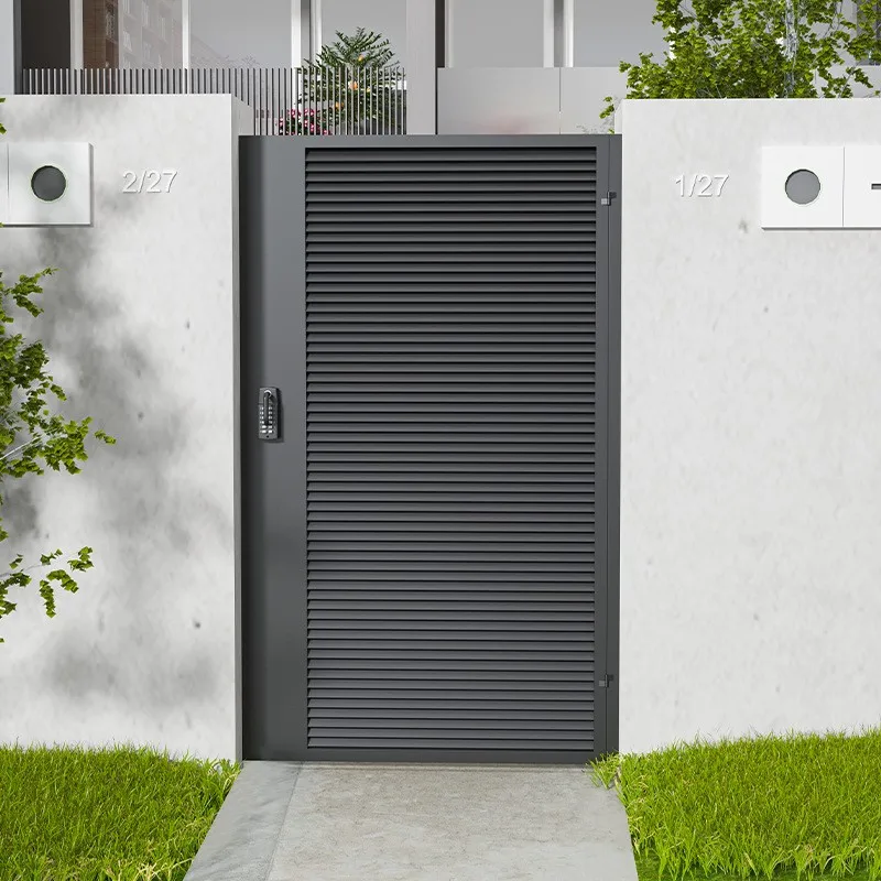 Latest Design Courtyard Gate House Gate Design High Quality Villa Main Entrance Gates Electric Modern Aluminum Gates