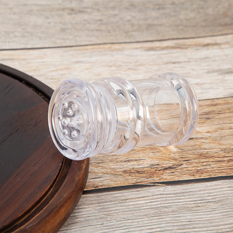 
Transparent Plastic Restaurant Kitchen Condiment Pepper Shakers Spice Bottles Jar 